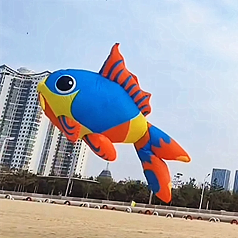 5m grote goudvis vliegers hanger opblaasbare alien vliegers fabriek nieuwe kite parachute kite zachte kite surfen carretilha de pipa fun
