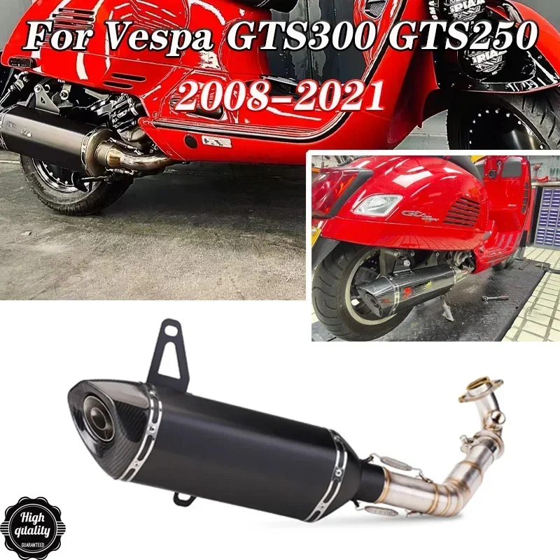 

For vespa GTS300 GTS250 Motorcycle System Escape Slip On Front Tube Link Pipe Connect Original full Motorcycle Exhaust System