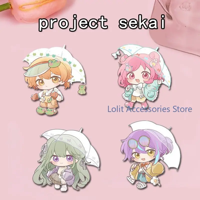 Project Sekai Kamishiro Rui Tenma Tsukasa Kusanagi Nene Otori Emu Anime Acrylic Pin Bookbag Brooch Clothes Collar Badge Button