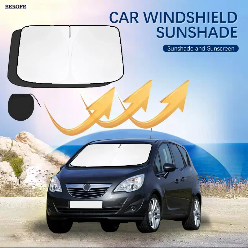 Car Windshield Sun Shade Covers Front Window Sunscreen UV Parasol For Opel Meriva A B MPV Summer Car Accessories