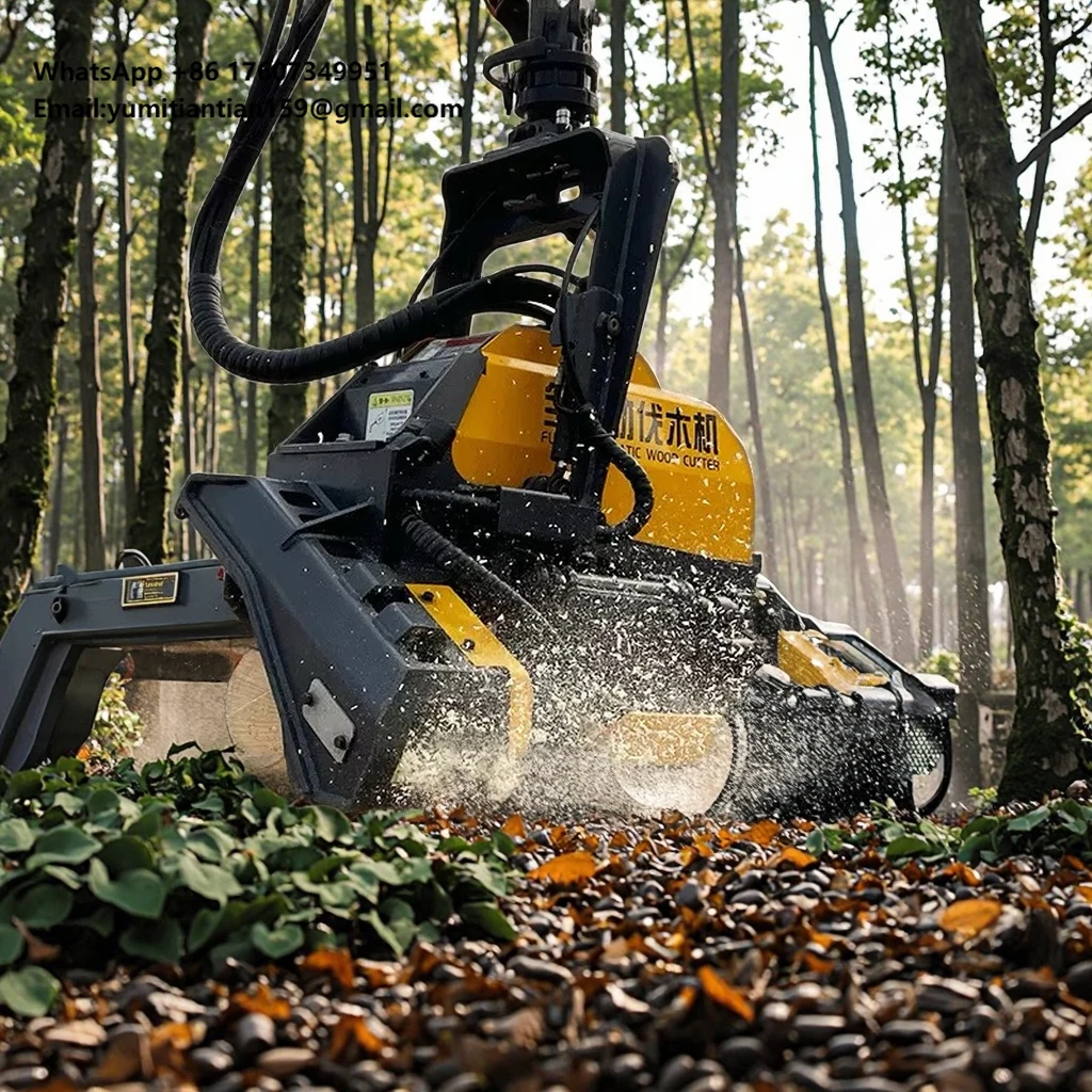 New for Heavy Duty Grapple Saw for Excavator with Motor & Engine Efficient Forestry Wood Grapple for Logging Land Clearing