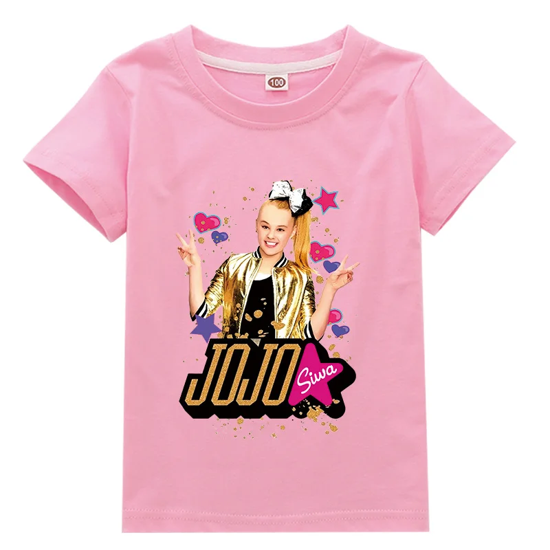

Летняя детская футболка JoJo Siwa, футболка для мальчиков и девочек, хлопковая футболка с коротким рукавом, Мультяшные топы, футболки, детская одежда