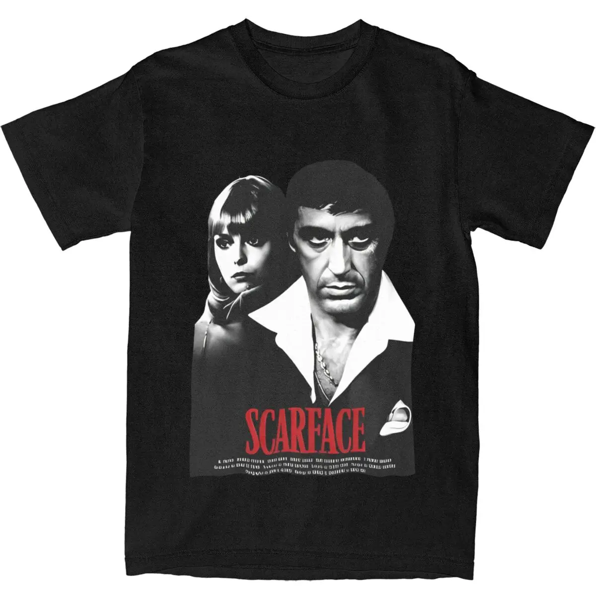 2024 Scarface Movie Michelle Pfeiffer Tony Montana T Shirt Men Street Style 100% Cotton T Shirt Summer O Neck Hip Hop Tee Shirt