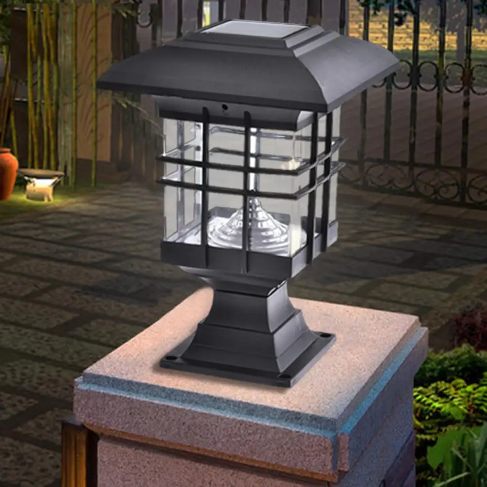 Waterproof House Shape Solar Column Lâmpadas, Iluminação exterior para casa, Paisagem do jardim, Pátio, Quintal, Street Lights Decoration