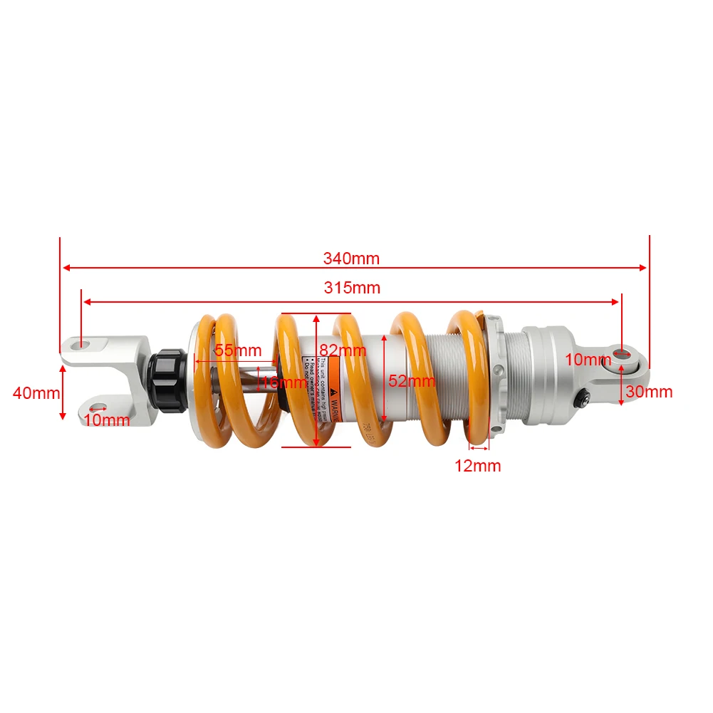 Motorcycle 315MM Shock Absorber Rear Suspension For Honda CB500X 2019-2023 & For CB400X CB400F CB500F