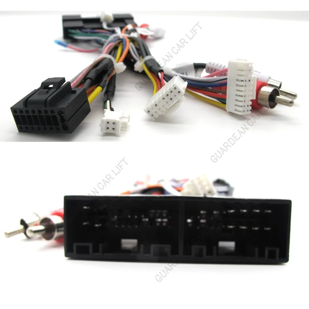 For Hyundai IX35 Sonata 8 Santafe Kia K3 Wiring Harness Car Audio 16PIN DVD Player Power Calbe Adapter With 2 Canbus Boxes