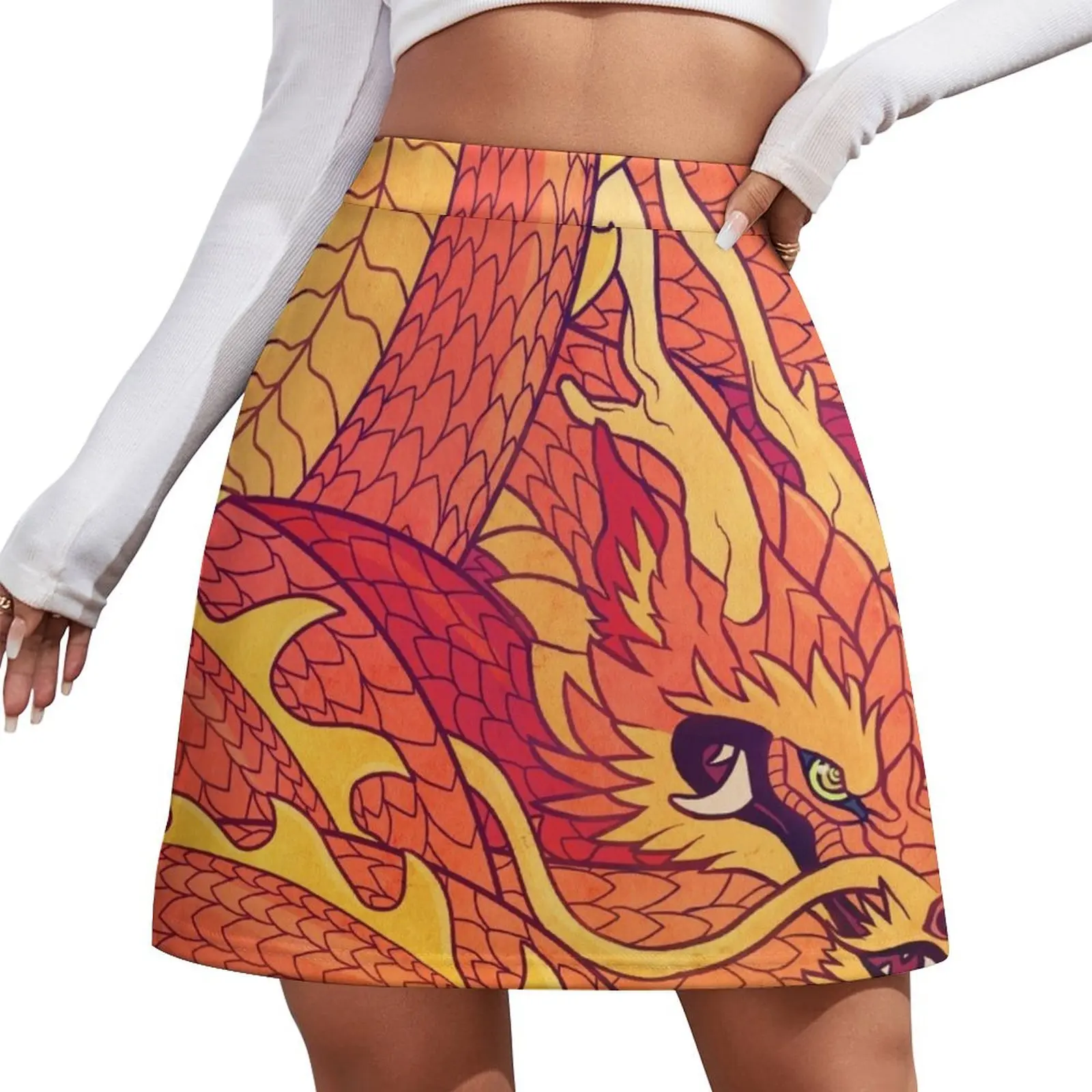 Coiled Dragon Mini Skirt womens skirts skirt sets skorts for women Skirt pants