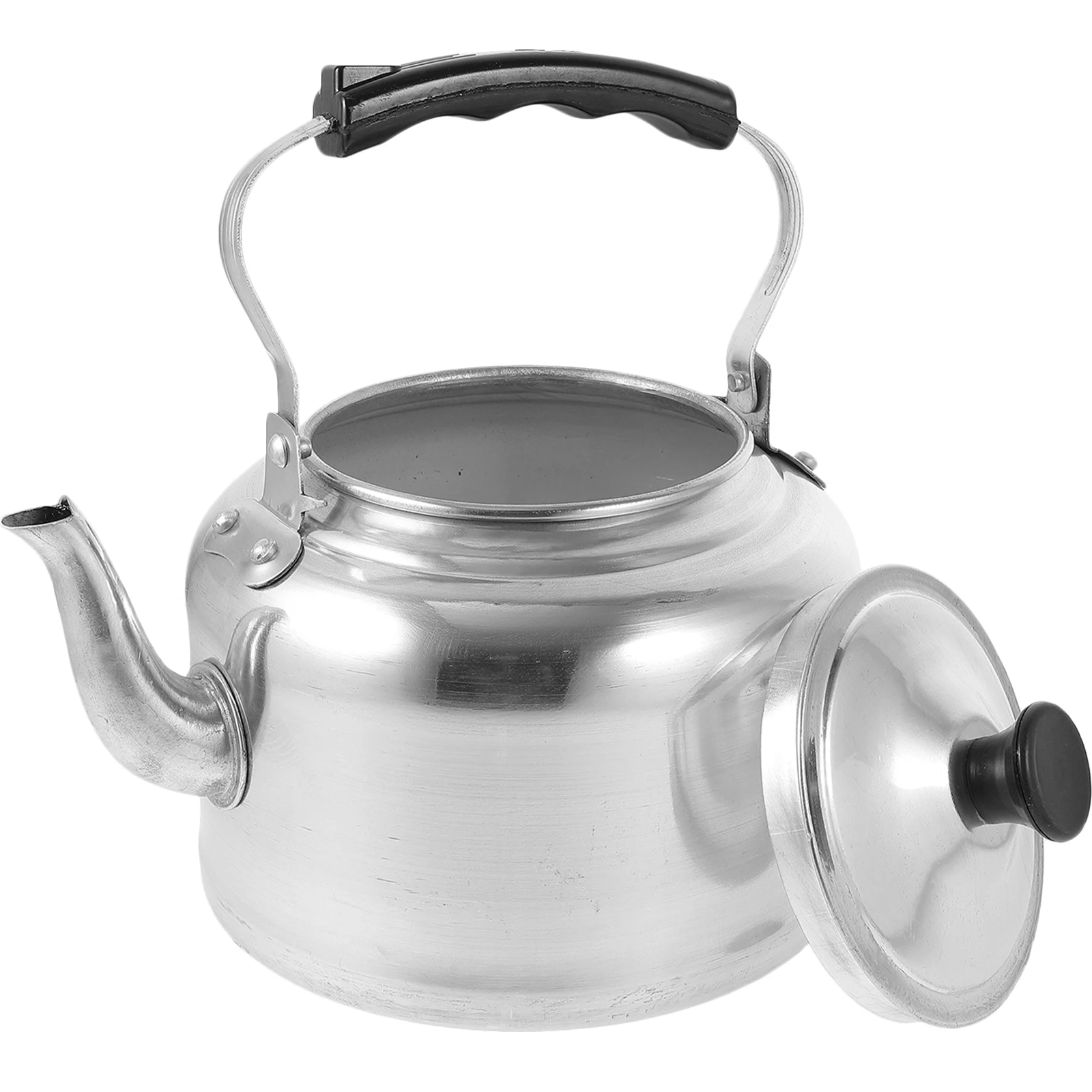

Aluminum Kettle 20cm Polished Stovetop Water Boiler Large Capacity Tea Pot Fast Heating Energy Saving Gas Hob Induction Suitable