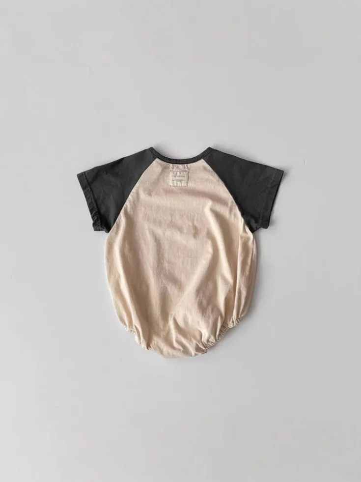 2025 Summer New Baby Short Sleeve Bodysuit Infant Boy Girl Letter Print Casual Jumpsuit Cotton Versatile Newborn Clothes 0-24M