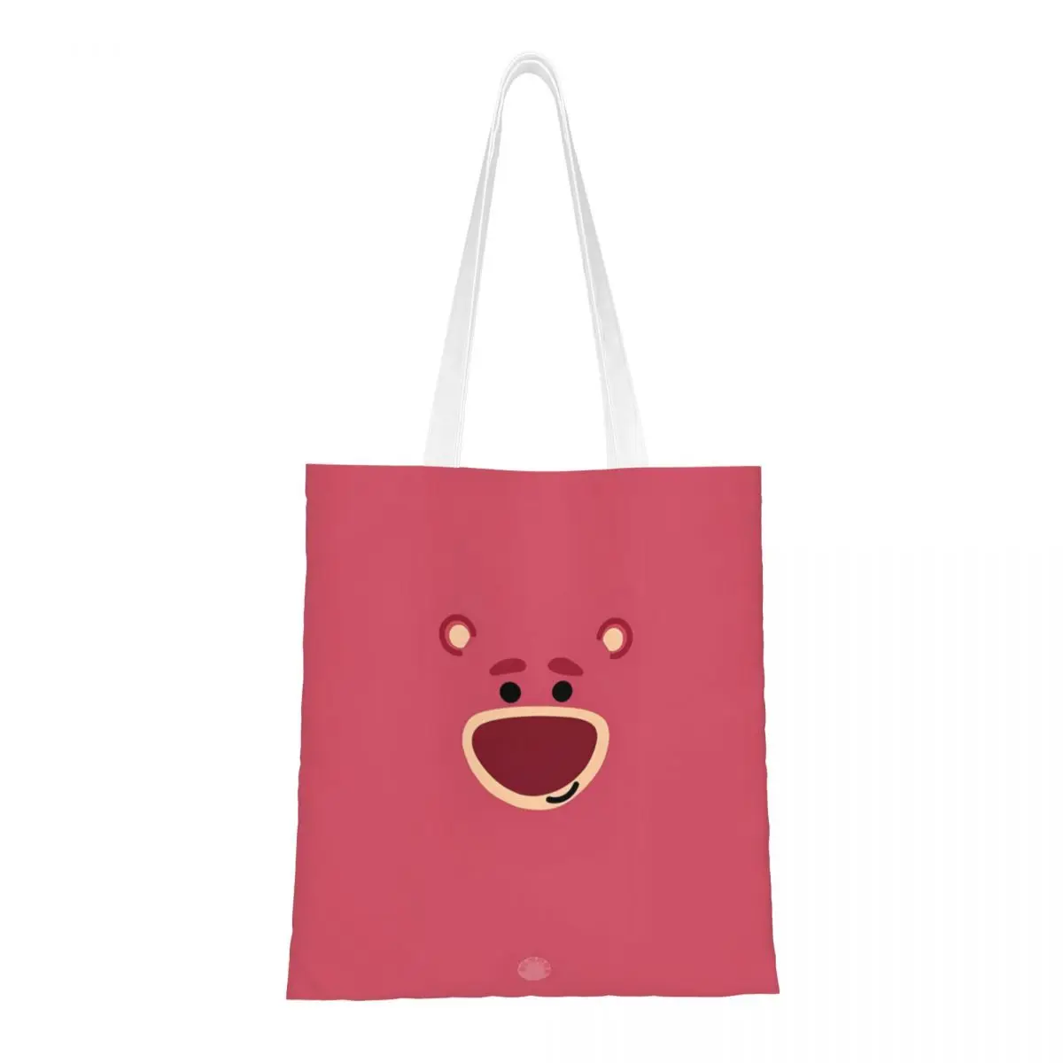 Lotso Huggin Bear Toy Story Canvas Tote Bag Aesthetic Large Capacity Lots-o'-Huggin' Bear Grocery Bag for Unisex