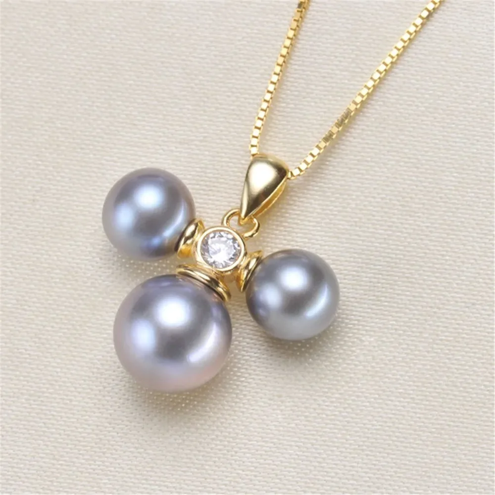 

DIY Аксессуары S925 Стерлинговое серебро жемчуг кулон с пустой ожерелье в стиле Томми кулон для женщин подходит 6-9 мм круглые бусины D171