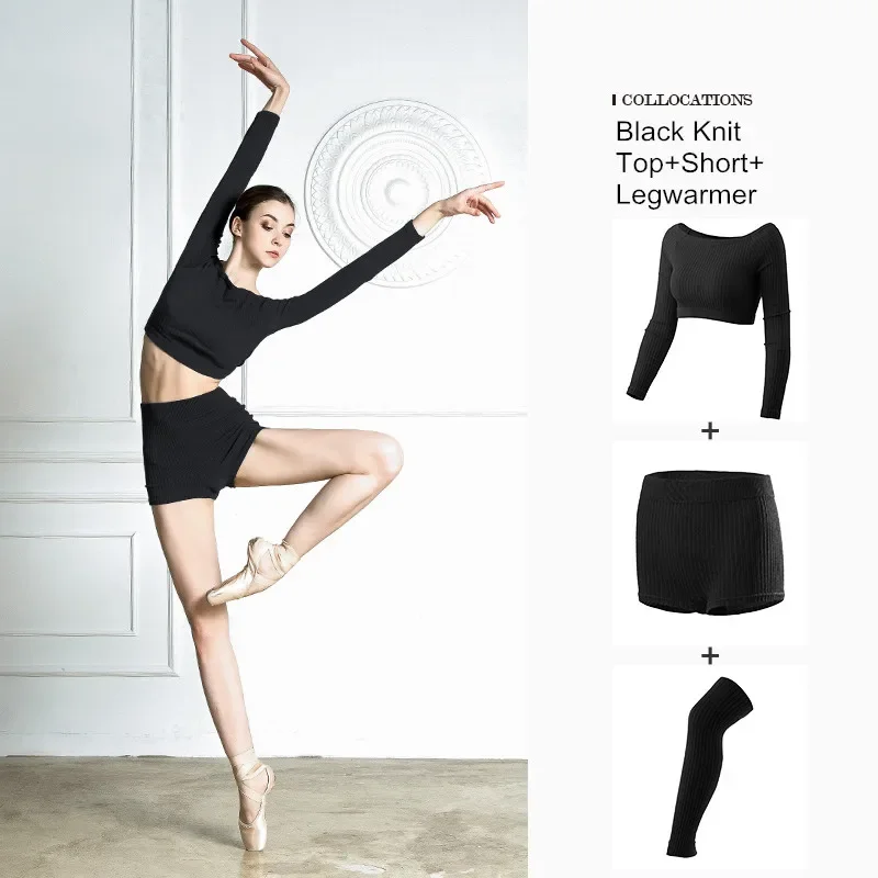 Outono inverno ballet collants para mulheres manga longa camisola de malha topos sexy desempenho palco magro ginástica collant para meninas