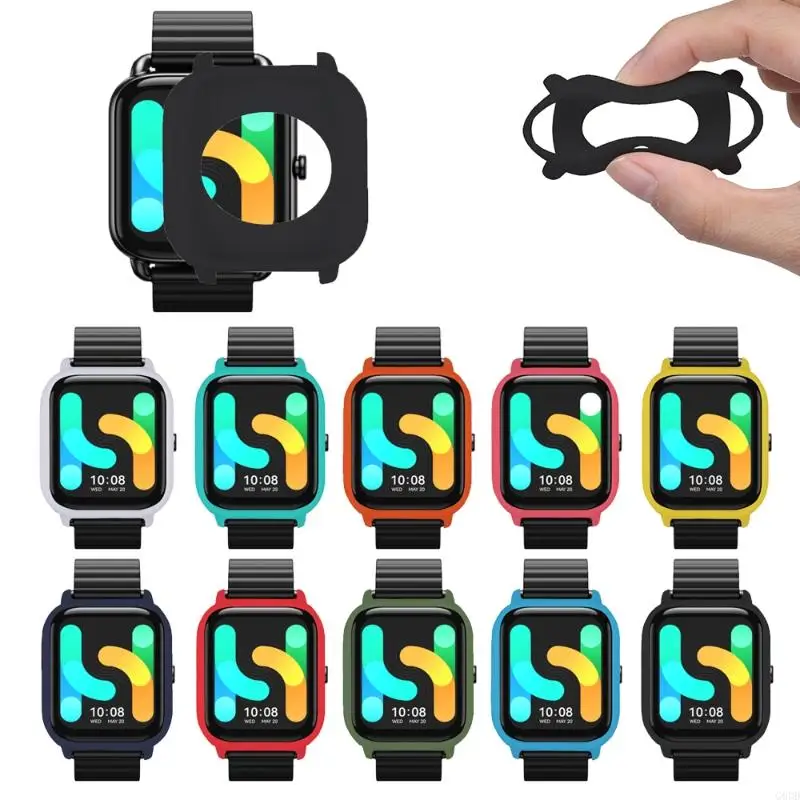 

G6DD Screen Protector for Case Watch Bumper Cover for Haylou Smartwatch