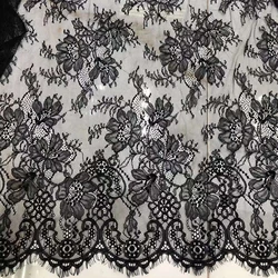 Subtle & Soft Lace New Arrival High Quality Eyelash Chantilly Lace Fabric Piece 1.5x3 Meters 2022
