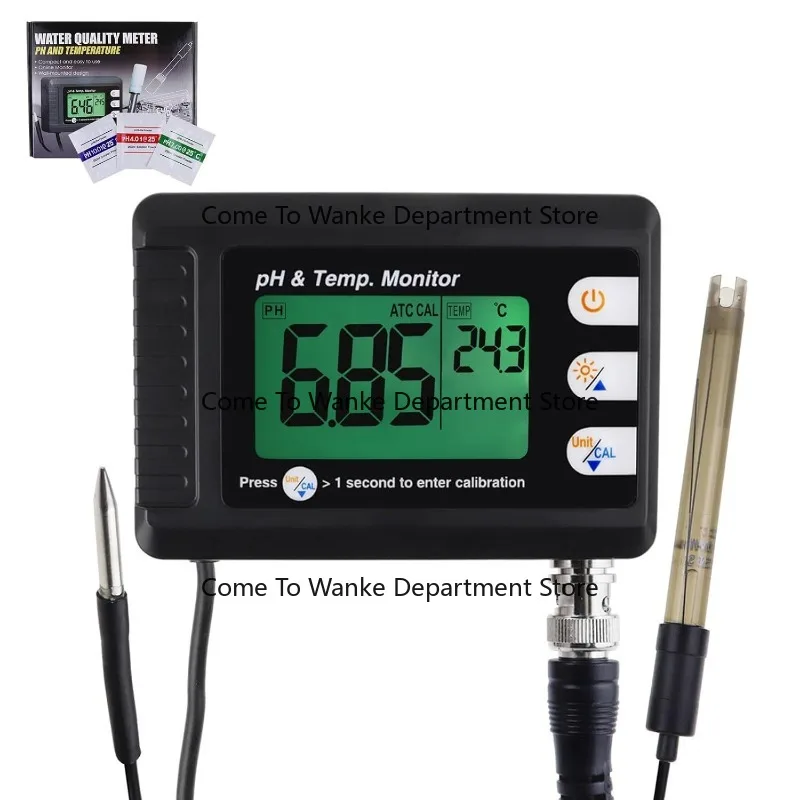 

Water quality tester pH meter acidity and alkalinity tester wall-mounted pen thermometer pH online fish tank water qualitytester