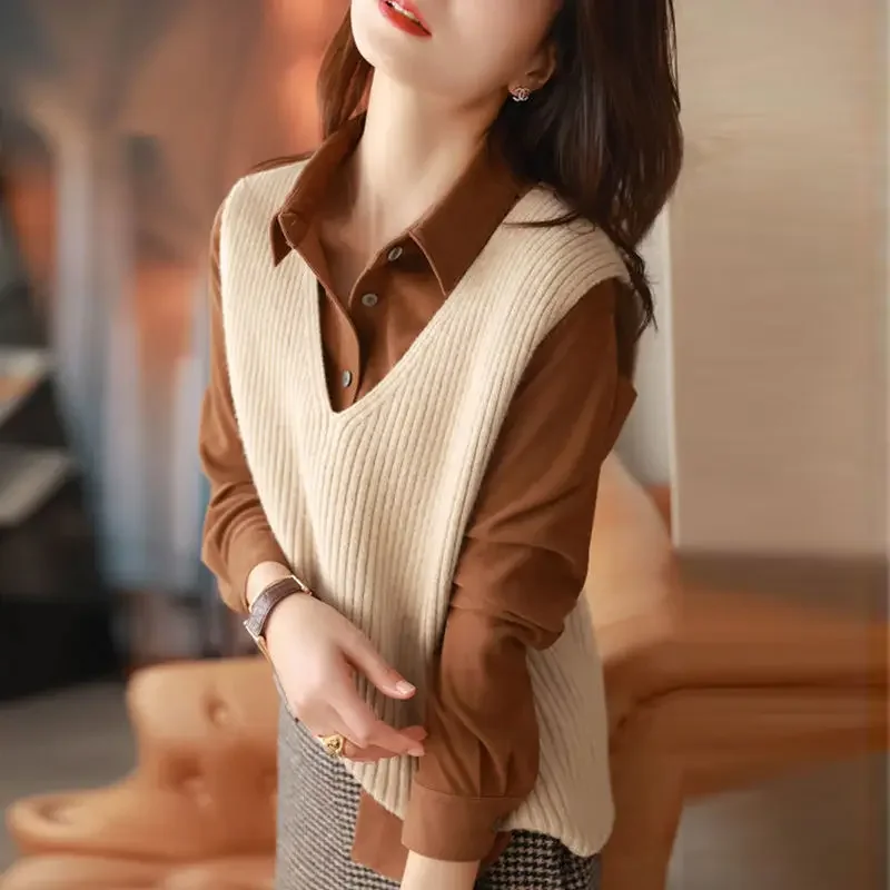 

Sweater Vests Women Japanese Style Pure Unisex Fashion Spring Hot Sale Couple V-neck Fit Knitted Simple Basic Femme Fall Clothes