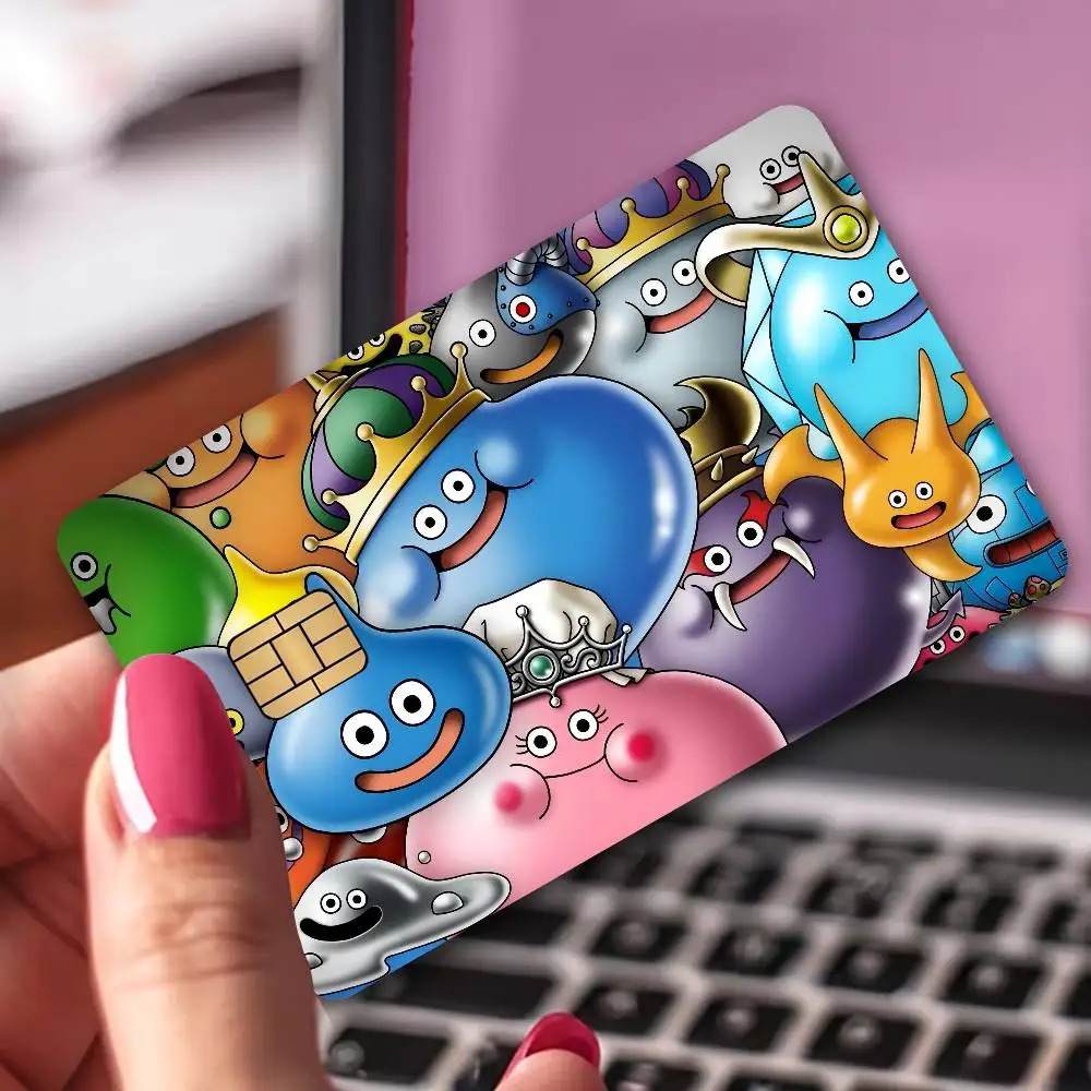 Game D-Dragon Quest Anime Spend or Save Funny Shell On Off Ultra Thin No Fade Sticker Skin Cover Film for Debit Credit Card