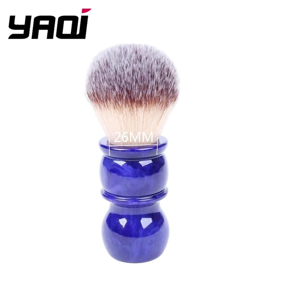 Yaqi 26mm Knot Nylon Shaving Brush Collectibles Birthday Gift For Boyfriend Wet Shaving Brush Mens Wet Shave Grooming Tools