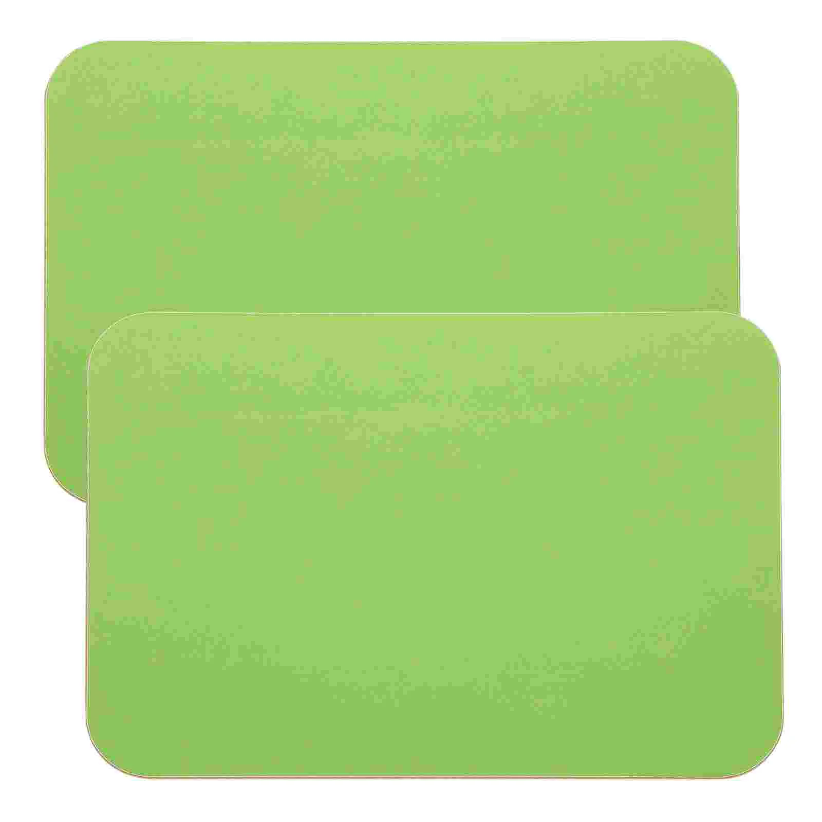 

2 Portable Dry Erase Mini Whiteboards 17.6x25cm Green Melamine Reusable Writing Board for Students Classroom Office