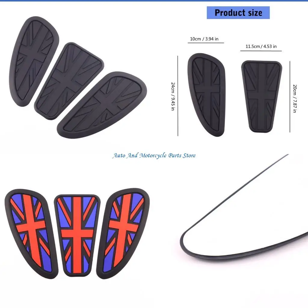 

P9FD Защитная накладка для топливного бака Мотоциклетная наклейка на топливный бак Ретро Стиль Защитная оболочка Наколенник на