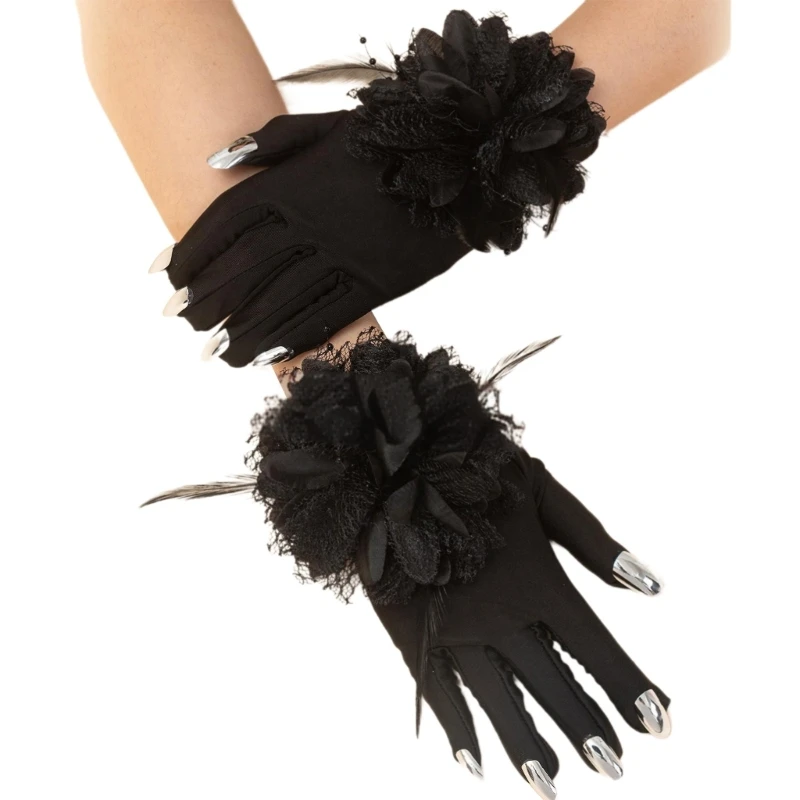 Scary Long Nails Witch Gloves Cosplay Party Costume Accessories Halloween Gloves