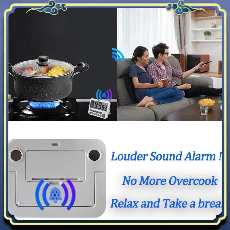 A56P-Digital Kitchen Timer, Large Display Cooking Timer Cycle Count Up/Down Timer With Digits Directly Input, Loud Alarm