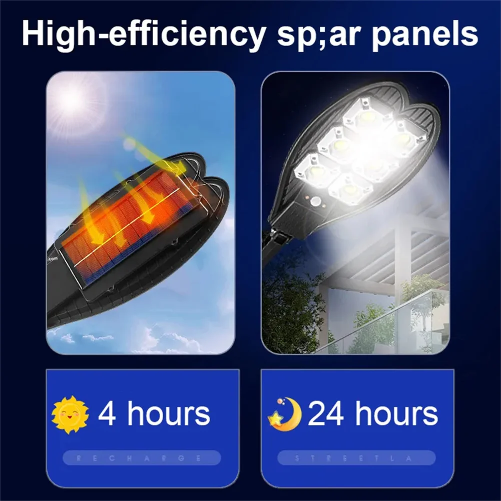 LED Solar Patio Light With Remote Control IP65 Waterproof Solar Lamp 5500 Lumens Illuminate Solar Lamp For Garden Street Garage