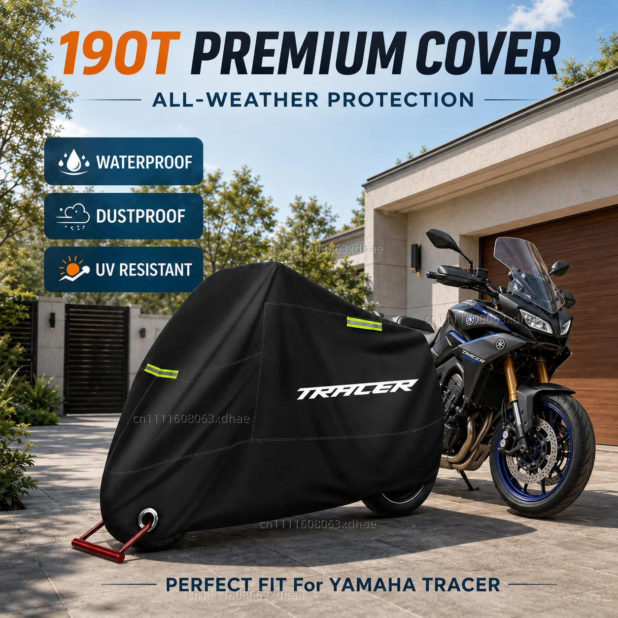 

Premium Motorcycle Cover All Weather Dust Rain UV Protection 190T Oxford Cloth For For YAMAHA TRACER 900GT Tracer 700 900 GT