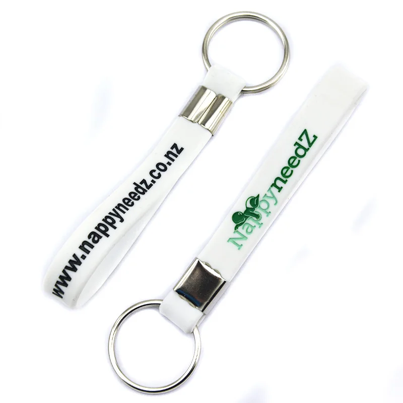 Custom Design Silicone Bracelet Keychain for Company Advertising Gift