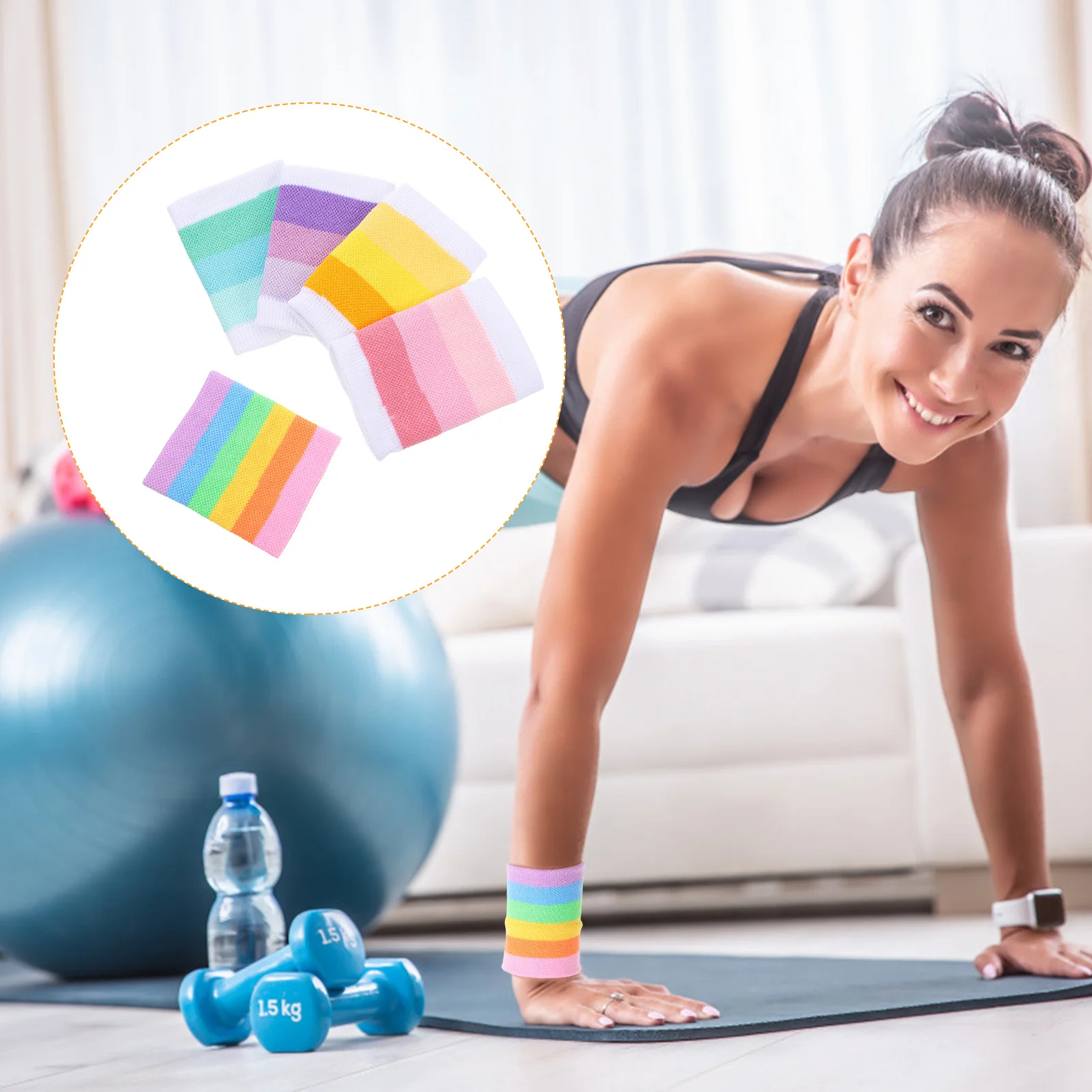 

5Pcs Wrist Bracer Compression Support for Arthritis Pain Relief Wrist Protector Adjustable Exercise Strap Recovery Aid