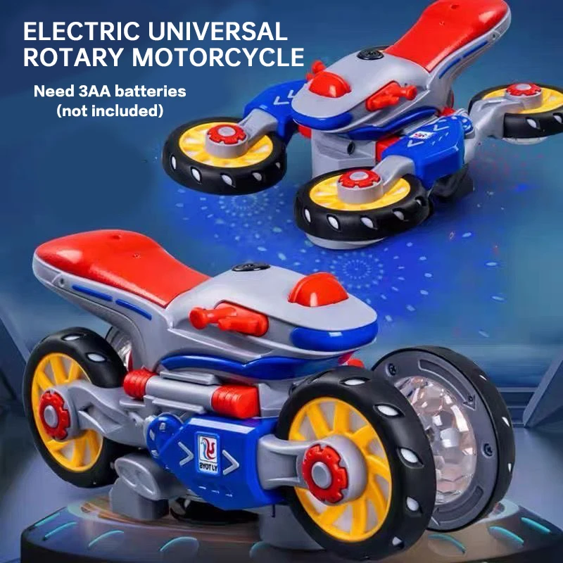 Stunt Transformation Motorcycle Toy for Kids 360° Rotation Automatic Folding Universal Walking Car Perfect Gift for Babies