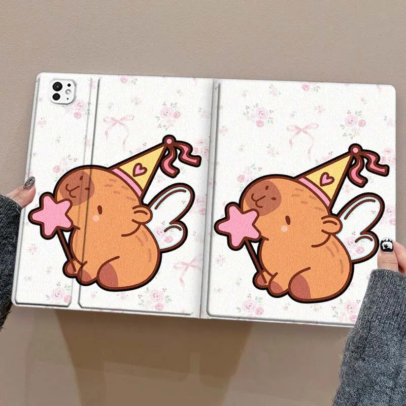 Fun Art Capybaras For iPad Pro Air mini 7 6 5 4 11th 10th 7th 6th 5th Inch Tablet Case Soft
