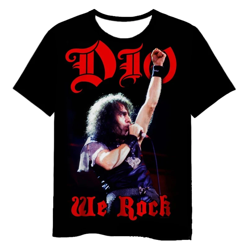 

Новая футболка Heavy Metal Rock Dio Band с 3D принтом для мужчин и женщин, модные негабаритные топы с короткими рукавами, футболки для детей, футболка в стиле хип-хоп, альбом 2025