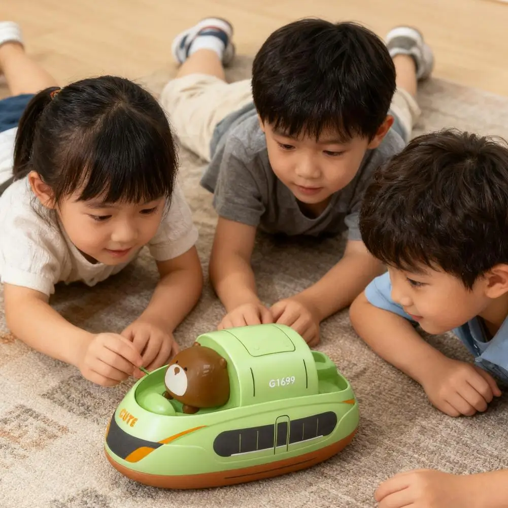 التراجع عالية السرعة السكك الحديدية ألعاب تفاعلية ممارسة آمنة القدرة على الإمساك التلقائي المشي لعب الأطفال التعليمية K8f6