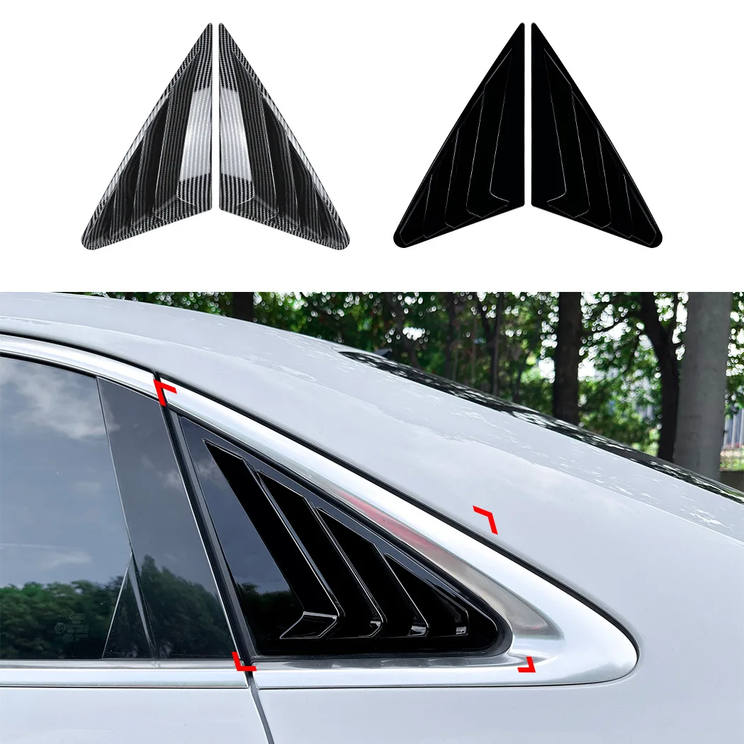 Car Rear Window Shutter Cover Trim For Audi A3 8Y Sedan 2021-2025 Window Louver Side Vent Trim Car Styling