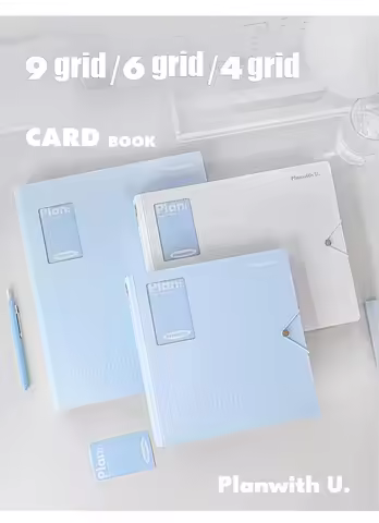 A5/ A4 Photocard Binder Kpop Loose Leaf 3inch 4/ 6 /9grid Photocards Holder Book with Elastic Strap D Ring Photo Album 포카 바인더