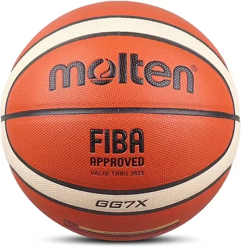 Imagen 2 del producto Baloncesto fundido de cuero PU para adultos, adolescentes, niños, entrenamiento de partido interior al aire libre, aprobado por FIBA