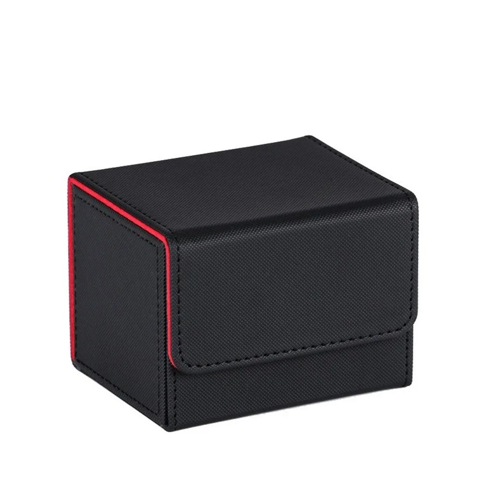 Magnetische Sammelkarten-Deckbox für 100 Einzeln Gehüllte Karten, Feuchtigkeitsbeständige Commander-Deckbox mit Klappdeckel, Fleckresistent