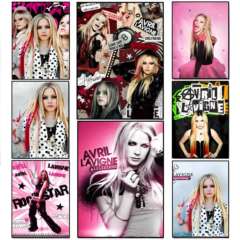 Punk Pop Legend A-Avril Lavigne Poster Artwork Self Adhesive Indoor Wall Hanging Room Decor Gift