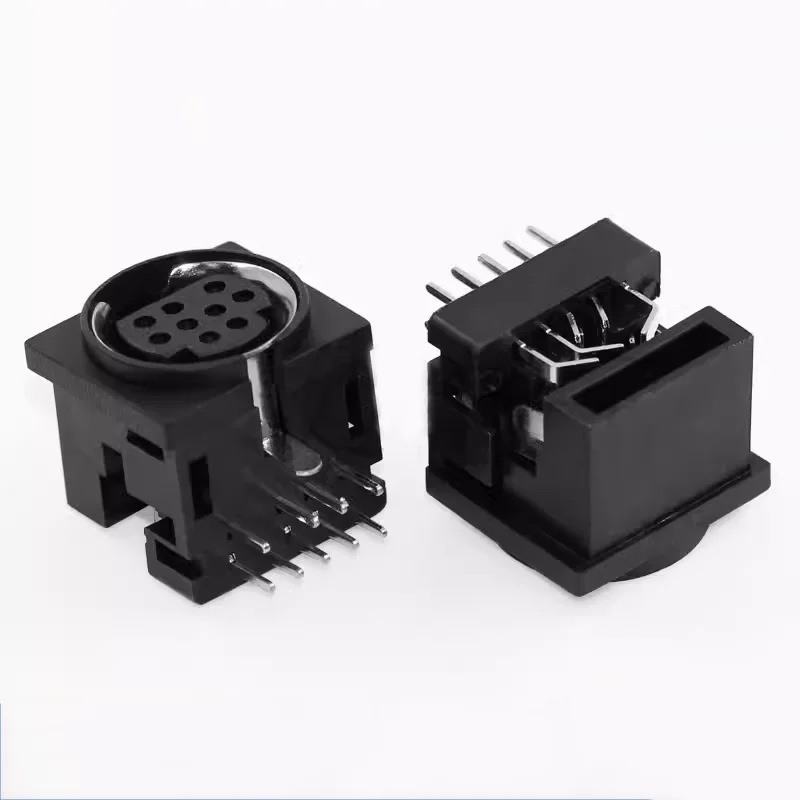MDC-9-01A 9-core all-plastic PS2 Mouse socket S terminal Large keyboard plug DIN port