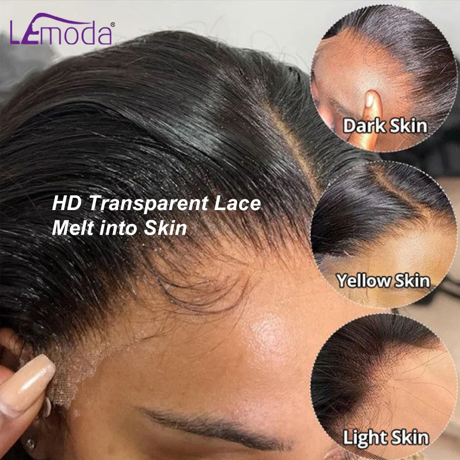 HD Lace Wigs Human Hair Body Wave 13x6 Lace Frontal Wigs For Women 13X4 HD Transparent Lace Wigs Human Hair Remy Pre Plucked