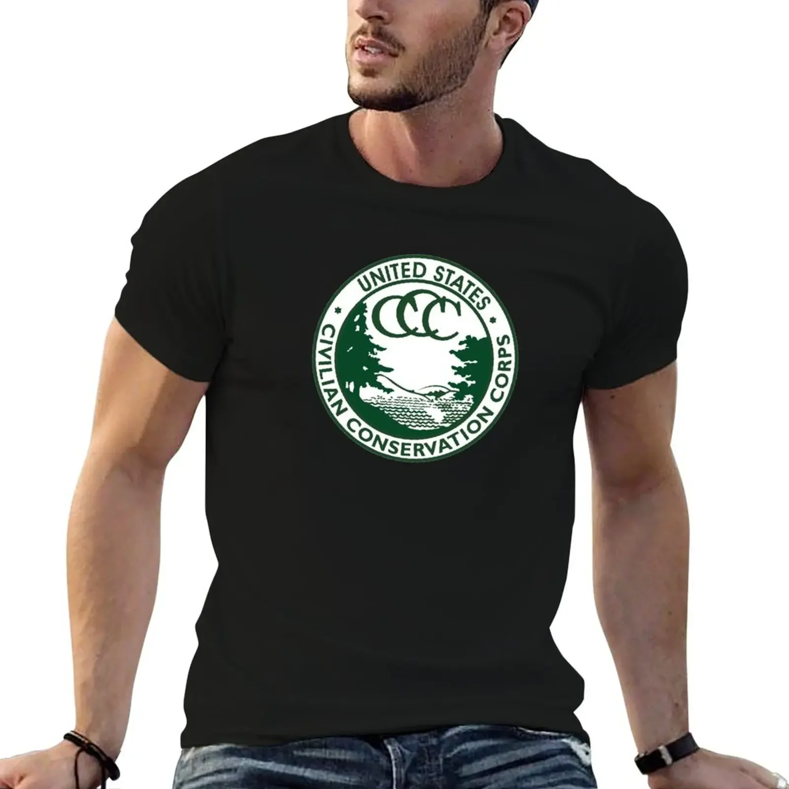 Civilian Conservation Corps Shirt Vintage CCC 1940s America Gift T-Shirt boys whites anime tee shirts for men