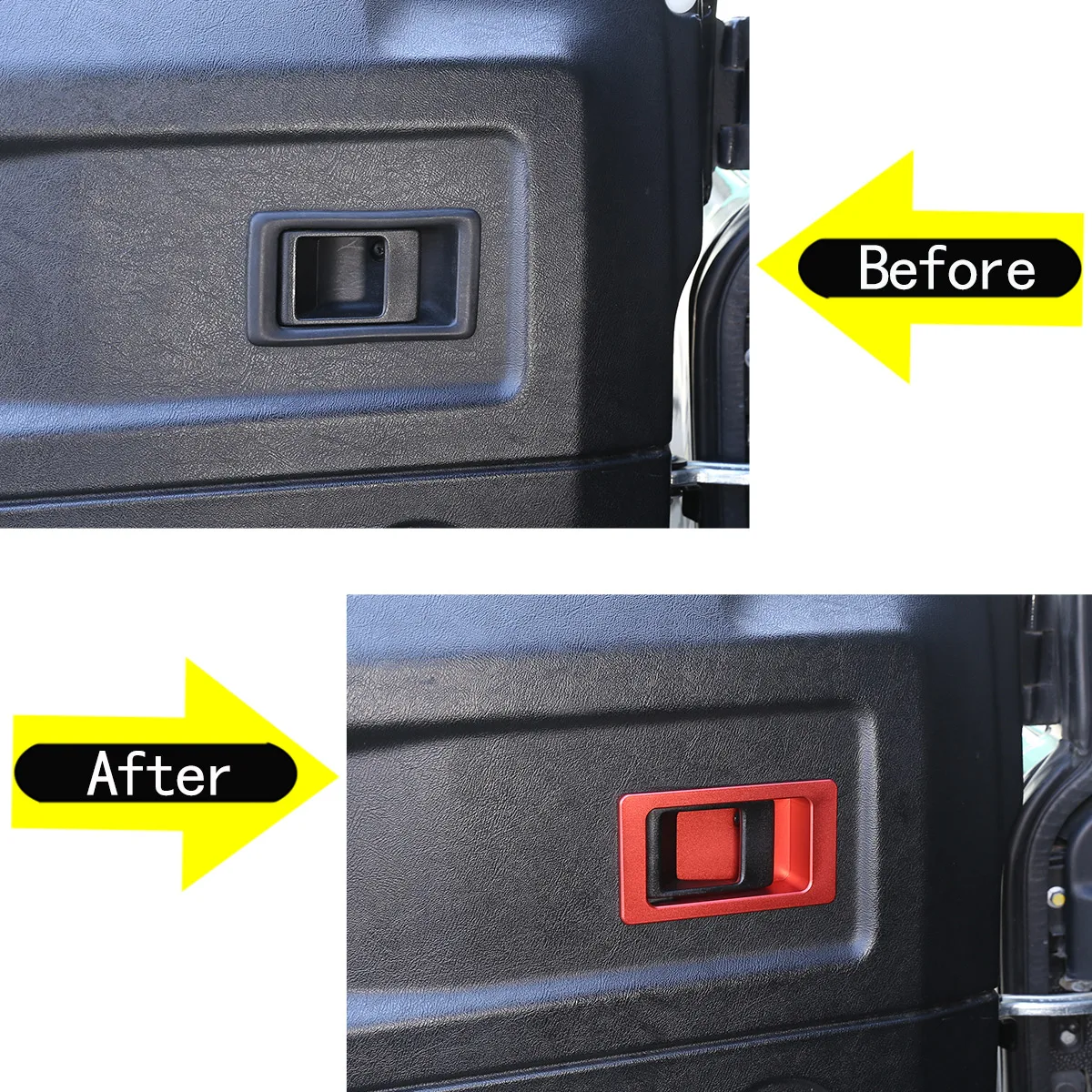 2 قطعة/4 قطعة سبائك الألومنيوم لاند روفر المدافع 90 110 2004-2018 باب السيارة الداخلي وعاء لاصقة تزيين اكسسوارات السيارات #3