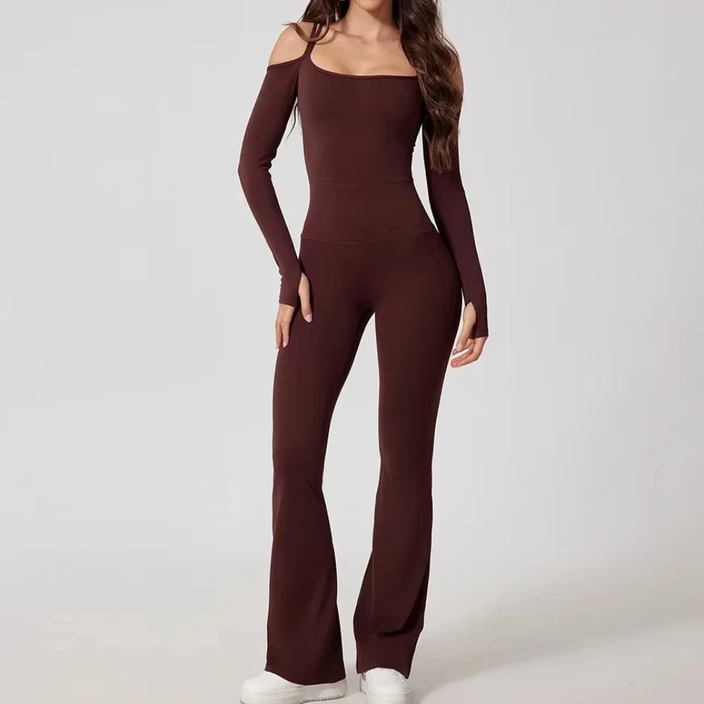 

Yoga Jumpsuit Women's Gym Fitness Bodysuits Sports Overalls for Woman Tracksuit Yoga Clothing Female Flared Trousers Sportswear