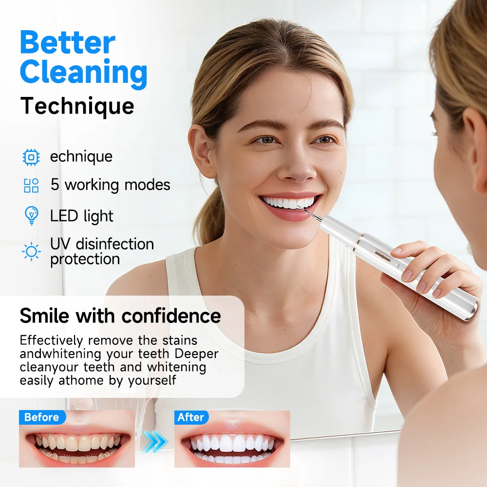 

Ультразвуковой очиститель зубного камня CURVY MOON T5: Удаление зубного налета, камня и пятен