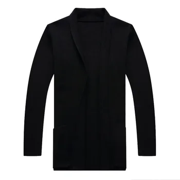 Men's Mid-Length Turn-Down Collar Cardigan Coat 5 KIDWHXR 2026 Spring Autumn Man Cardigans Slim Turn Down Collar Male Knitted Coat Mid Length Soft Casual Men Sweater Outerwear 5