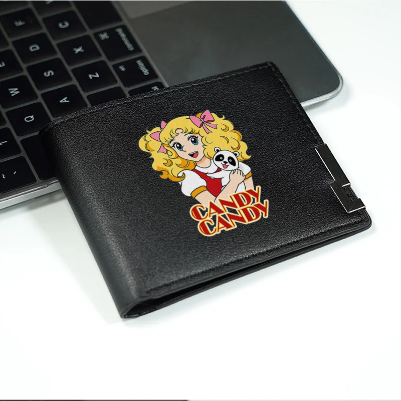 CANDY CANDY 브랜드 남성용 슬림 지갑 PU 가죽 경량 내구성 일상 사용 비즈니스 패션 심플한 디자인