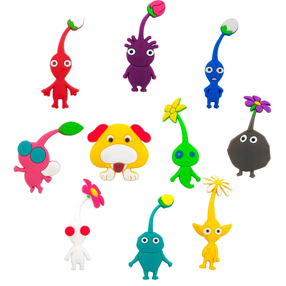 10pcs Cartoon Game Theme Shoes Charms DIY Shoe Decoration Accessories Bubble Slides Clog Sandals Shoe Buckle Friend Party Gift