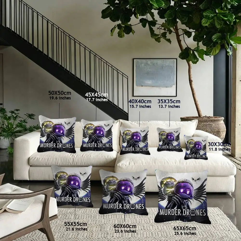 Horror Comedy M-MurderS DroneS cushion cover soft Pillow Case for Sofa Living Room Home office Decor Protective Covers