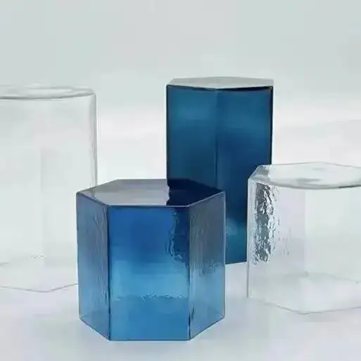 Italian Style Floor Standing Retro Glass Coffee   Combination Light Luxury Living Room Decorative Furniture